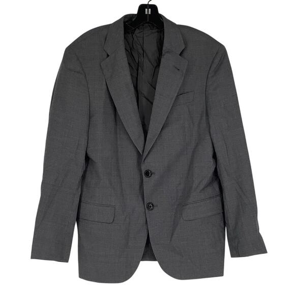 Emporio Armani Size 38 Medium Gray G Line Deco Blazer Jacket Wool Blend OS38-8